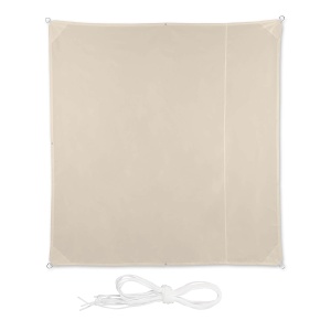 Sacul de umbrire Relaxdays, 2x2 m, impermeabil, cu protectie UV, bej