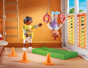 Sala de sport PLAYMOBIL City Life 71328 cu accesorii pentru fotbal, baschet si tenis - Img 6