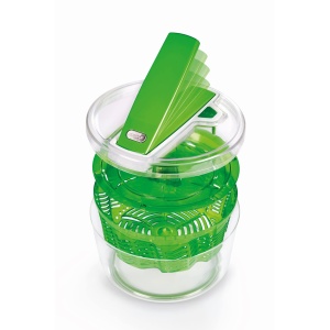 Salatiera cu uscator Zyliss Swift Dry E940013, 6L, Plastic, Verde, AquaVent - Img 5