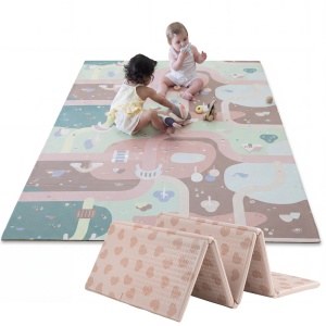 Saltea de joaca BEABA XXL, 200 x 150 cm, reversible, pliabila