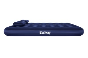 Saltea gonflabila Bestway 203 x 152 x 22 cm cu pompa manuala si perne incluse - Img 3
