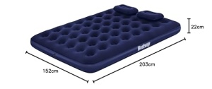 Saltea gonflabila Bestway 203 x 152 x 22 cm cu pompa manuala si perne incluse - Img 13