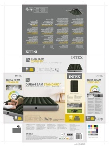 Saltea gonflabila Intex Dura-Beam 135x191 cm, capacitate 272 kg, pentru camping si oaspeti - Img 3