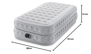 Saltea gonflabila Intex Supreme Air-Flow 99x191 cm, 136 kg, cu pompa electrica - Img 2
