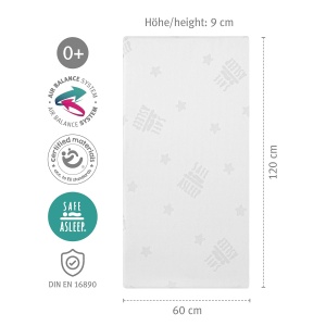 Saltea pentru patuturi copii roba Air Balance Plus 60 x 120 cm, material 3D, lavabil - Img 3