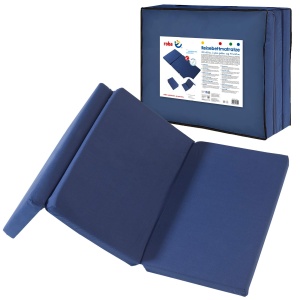 Saltea pliabila pentru patut de calatorie Roba 60x120 cm albastra cu husa detasabila