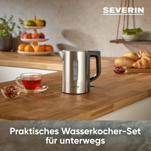 Samovar electric Severin WK 3647, capacitate 0,5 l, 1100 W, inoxnegru - Img 5