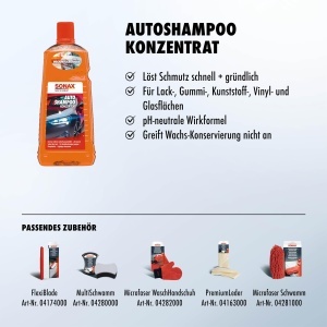 Sampon auto concentrat SONAX 2 litri, pH neutru, fara fosfati - Img 3
