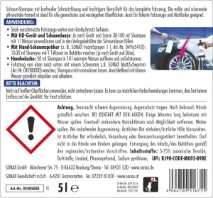 Sampon pentru spalat masini SONAX XTREME RichFoam 5 Litri cu parfum de fructe - Img 2