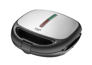 Sandwich Maker 5 in 1 | 1200 wati | 5 placi interschimbabile | Contact Grill | Fiare de vafe | Sandwich Maker | Gratar multiplu | Gratar | Termostat | Carcasa din otel inoxidabil | Acoperit antiaderent | Semafor al companiei - Img 2