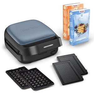 Sandwich si Waffeleisen Tefal Snack Collection SW8674F0, 700 W, NegruAlbastru