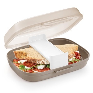 Sandwichbox Tescoma 4FOOD cu Trennwand, plastic reciclat, 15,2 x 20,1 cm - Img 2