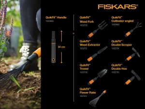 Sapa de gradina Fiskars QuikFit 1000730 315 cm Borstahl NegruPortocaliu - Img 4