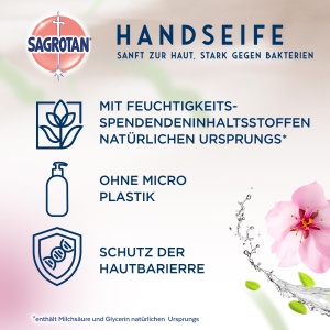 Sapun lichid Sagrotan Belebend si Floral, 5 x 300 ml, hidratant si delicat pentru piele - Img 3