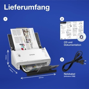Scaner de documente Epson WorkForce DS-410 scaner A4 scanare fata-verso cu o singura trecere 600 dpi USB 20 - Img 3