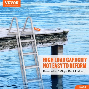 Scara de acces VEVOR cu 5 trepte, 159 kg capacitate, din aluminiu, cu suprafata antiderapanta - Img 2