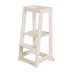 Scara de invatare Lernturm Monti Step - Tritthocker pentru copii, 80 kg, lemn Cashmere