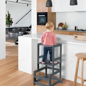 Scara pentru copii Lernturm Roba - Stabilitate, 80 kg, Culoare Anthrazit - Img 4