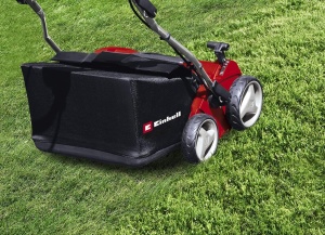 Scarificator-aerator electric Einhell GE-SA 1435 (1400W, latime de lucru de 35 cm, adancime de lucru de pana la 3-9 mm, inaltime reglabila 1400W) ghidon, geanta de colectare 28L, incl. rola ventilator) - Img 4