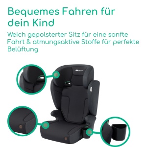 Scaun auto Bebeconfort Ride 2-in-1 i-Safe, 3-12 ani, 100-150 cm, negru - Img 5