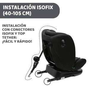 Scaun auto Chicco Unico Evo I-Size, 0-36 Kg, negru, rotativ 360 - Img 4