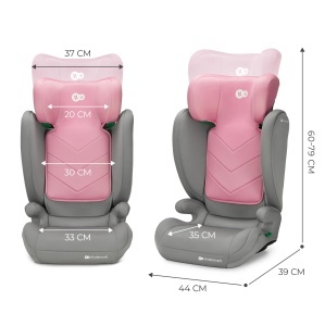 Scaun auto copii Kinderkraft I-SPARK i-Size, 3.5-12 ani, 15-36 kg, Roz - Img 9