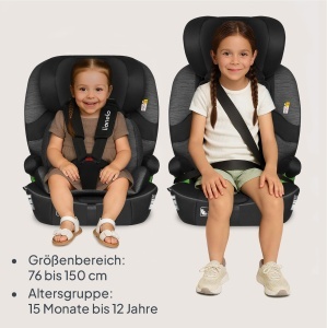 Scaun auto Lionelo Billy i-Size pentru copii 76-150 cm, ISOFIX, 5-Punct Gurt - Img 2