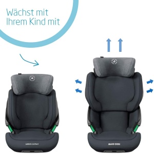 Scaun auto Maxi-Cosi Kore i-Size, 3,5-12 ani, ISOFIX, Ajustabil, Graphit - Img 3