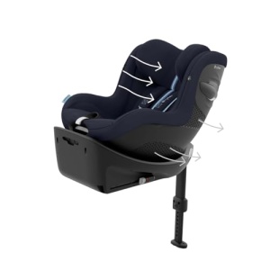 Scaun auto pentru copii CYBEX Gold Sirona G i-Size Plus, Fara baza, De la aproximativ 3 luni la 4 ani, Max. 19 kg, 61 - 105 cm (De la nastere / 40 cm cu insertie pentru nou-nascut), Ocean Blue - Img 7