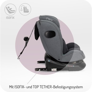 Scaun auto pentru copii MoMi EMI, 0-12 ani, 360 rotativ, ISOFIX, 3-36 kg - Img 5