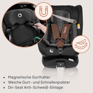 Scaun Auto Rotativ LIONELO BRAAM i-Size 0-36kg, cu ISOFIX, 360 si Protectie Laterala - Img 8