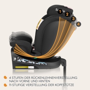 Scaun auto rotativ Lionelo Navy i-Size 360deg ISOFIX 40-150 cm reglabil - Img 8