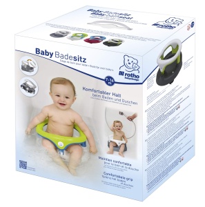 Scaun de baie pentru bebelusi Rotho Babydesign, rucsfeste, 7-16 luni, PerlsilberAlb - Img 9