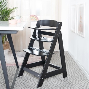 Scaun de masa Babyhochstuhl Sit Up Flex - din lemn, ajustabil, negru - Img 7