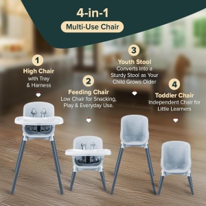 Scaun de masa Chicco Zest pentru bebelusi, ajustabil, 4.5 kg, design compact - Img 7
