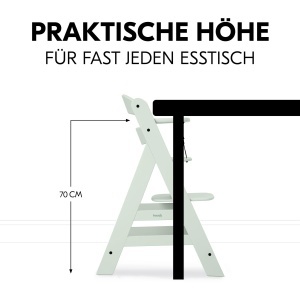 Scaun de masa copii Hauck Alpha Mint din lemn de fag reglabil 5 puncte de siguranta - Img 3