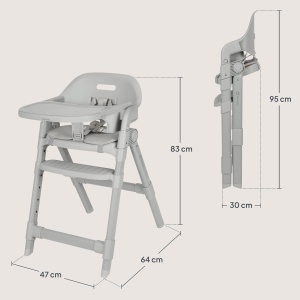 Scaun de masa Lionelo Matt 3-in-1, ajustabil, pliabil, pentru copii - Img 10