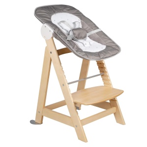 Scaun de masa pentru copii Roba Born Up cu suport pentru nou-nascuti, design natural - Img 2