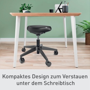 Scaun ergonomic Leitz Ergo 65780095 inaltime reglabila 46-59 cm cu roti negru - Img 9