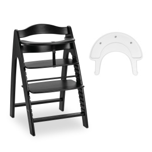 Scaun inalt pentru copii hauck Arketa N Play, Lemn, Negru, Reglabil, 6 luni - 130 kg