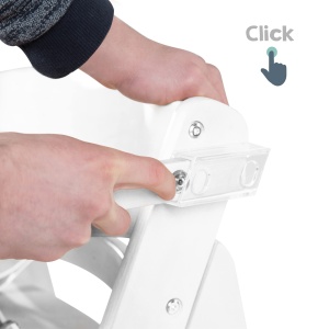 Scaun inalt pentru copii roba Sit Up Click Fun, alb, din lemn, cu suport detasabil - Img 7