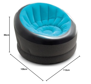 Scaun Inflabil Intex Jazzy, Dimensiuni 1,12 x 1,09 x 0,69m, Diverse Culori - Img 2