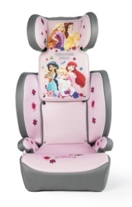 Scaun pentru copii Disney Princess pentru siguranta fetelor cu o inaltime de 100 pana la 150 cm cu grafica Belle, Rapunzel, Jasmine, Ariel si Cenusareasa pe fundal roz - Img 2