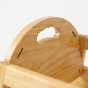 Scaun pentru copii Relaxdays din lemn, cu centura 5 puncte, 76 x 48 x 49,5 cm - Img 7