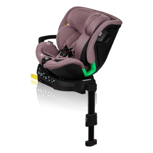 Scaun pentru copil pivotant LIONELO HARMONY I-SIZE 360deg pentru copii de la 40-150 cm, montare cu ISOFIX + stabilizare picior, reglare tetiera si spatar, insertie de reducere Dri-Seat - Img 3