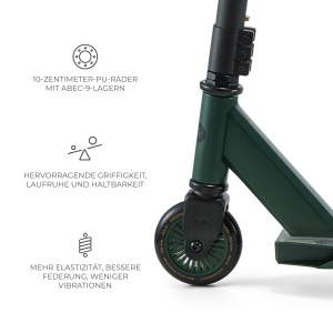 Scooter Kinderkraft Solis, pentru copii si adulti, constructie robusta, culoare verde - Img 5