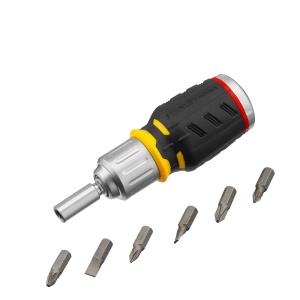 Screwdriver cu bit Stanley FMHT0-62688, cu 6 bits, ergonomie, 40 dinti