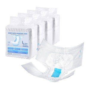 Scutece pentru adulti VEVOR Inkontinenzslips marimea L 40 bucati protectie anti-scurgere 3D si indicator de umiditate