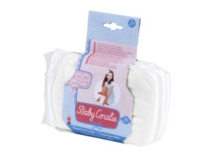Scutece pentru papusi Theo Klein Baby Coralie, 30-50 cm, set 3 bucati - Img 2