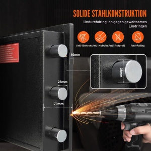 Seif cu fanta VEVOR SS-515, capacitate 2,5 L, cu cod electronic si 2 chei de urgenta - Img 3
